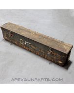 Vickers / Lewis MG Transit Chest, 48", No Latches, No Handles, Green Painted *Fair* Sold *As Is*