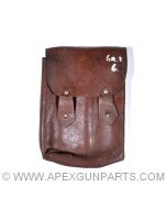 Romanian AK47 Four Magazine Divided Leather Pouch, Brown