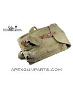 Romanian AK47 Four-40rd Magazine Divided Pouch, Green Canvas