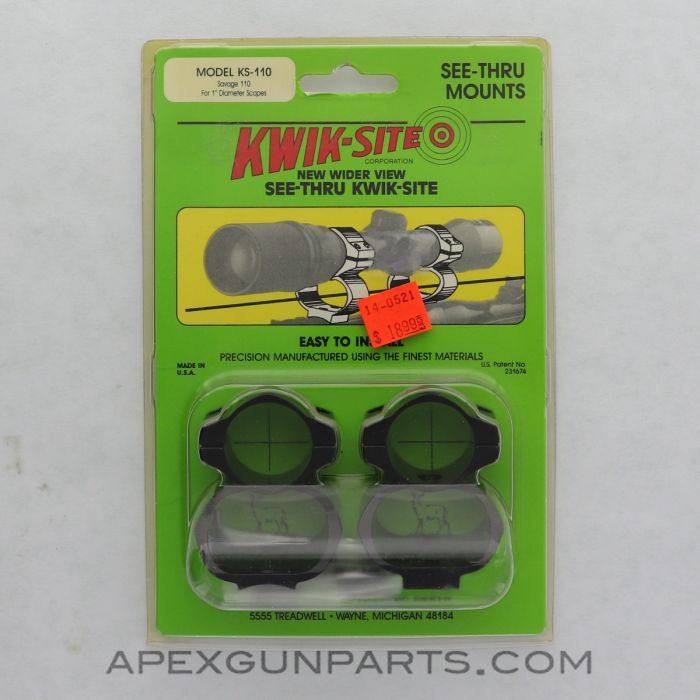KS-110 Kwik-Site See Through Scope Mount, For Savage 110 *NEW*