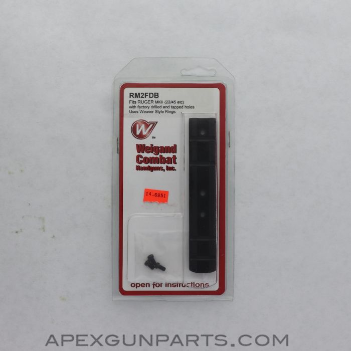 Weigand Combat Scope Mount, Ruger MKII .22 / .45, Black *NEW*