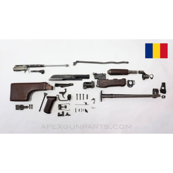 Romanian RPK Parts Kit w/Bipod, Club Stock, Wood Furniture, Matching, 7.62X39 *Good* 