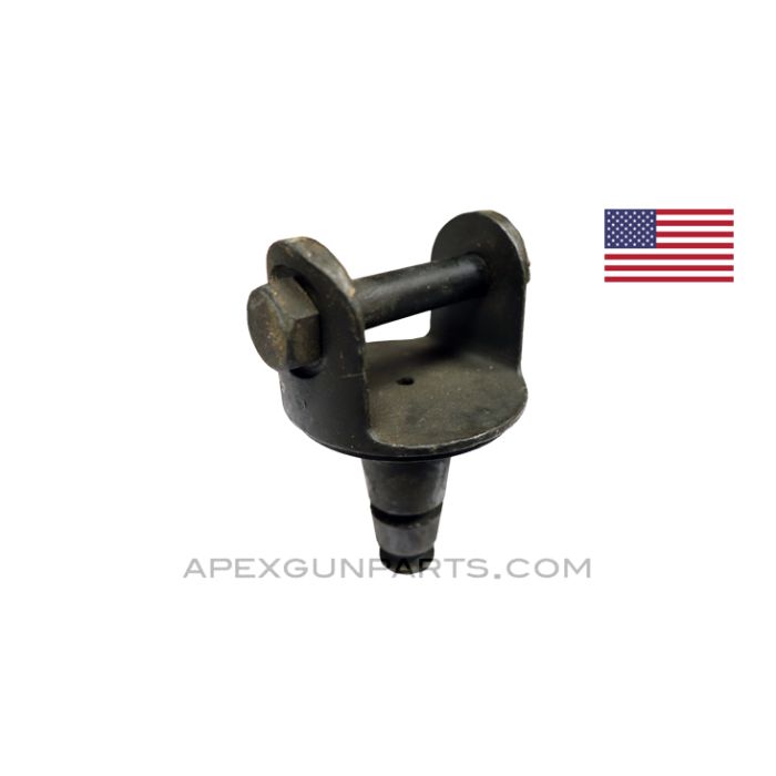 Pintle For M2 & M3 Tripod, with Bolt, Fits .30 & .50 Cal. Guns, 2 Ring 1917 Style with 2-Step Base, *Very Good*