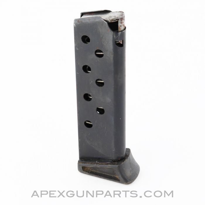 Walther PPK/s Magazine, 7rd, w/ Finger Ext, Blued, Factory, Post-War, 7.65/.32 ACP *Good*