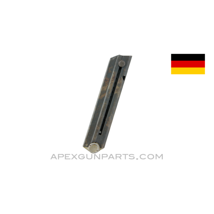 Luger P-08 Magazine, 8rd, With Aluminum Base, 9mm, *Fair*