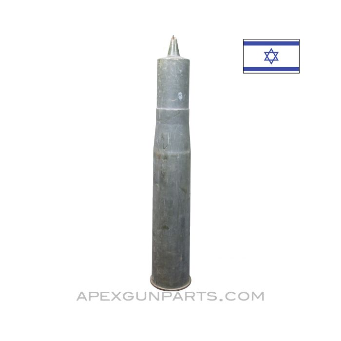 Israeli 105mm Projectile, TPDS-T, 33", Inert Trainer, Green *Good w/Missing Tip* 