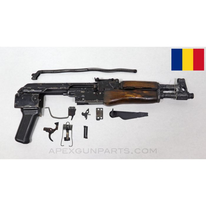 Romanian Draco AK Pistol Parts Kit, Original Barrel, Numbers Matching, Modified Carrier, 7.62x39