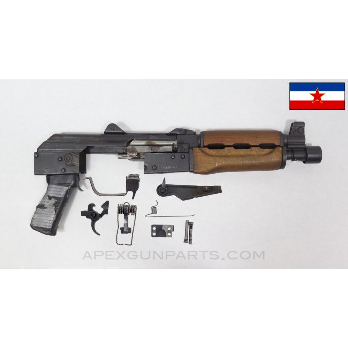 Zastava MDL PAP M92P AK-47 Parts Kit, 10" Original Populated Barrel, Modified Carrier, 7.62x39 *Very Good*