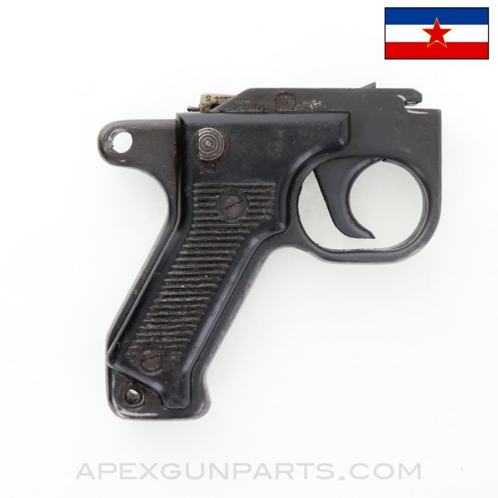 Yugoslavian MG-42 / M53 Grip Housing Assembly, w/ Black Plastic Grip Panels *Good*