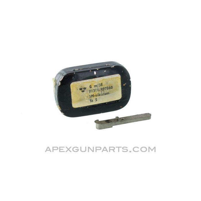 Swedish M96 Mauser Västerös Micrometer Rear Sight Insert, Stripped, 5 in a Tin, 6.5x55, *NOS*