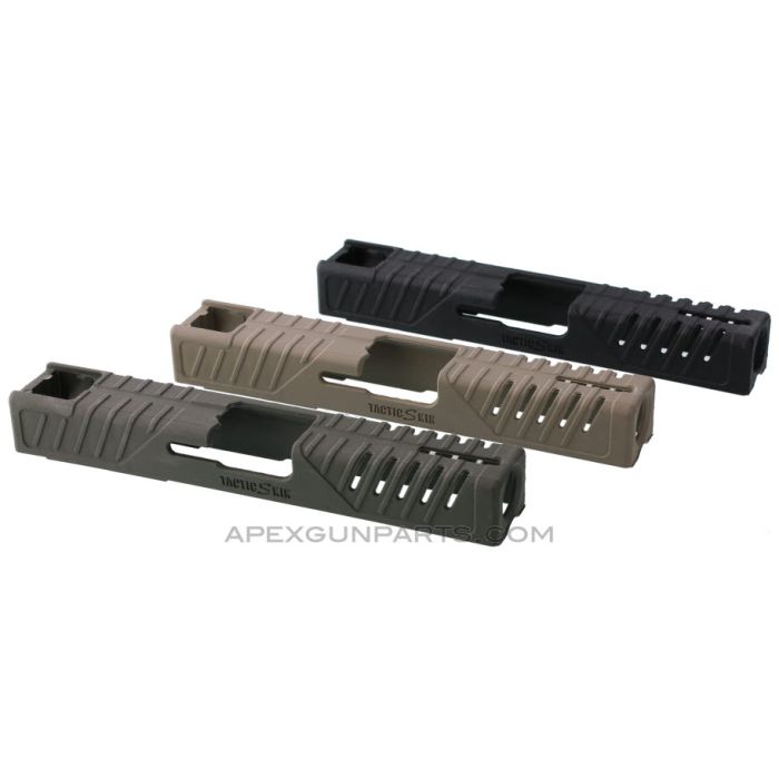 TacticSkin® Manufactured Snap-on Skin for Glock® 19, 23, 25, 32 and 38 Slides, *NEW*