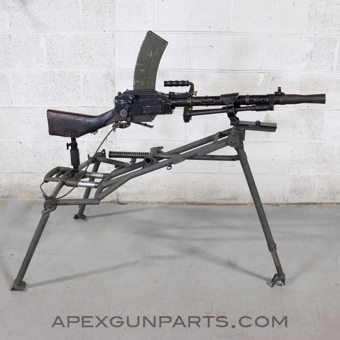 Madsen Display Machine Gun & Tripod, Non-Functional, WWII, Metal, 8X57 *Good* 