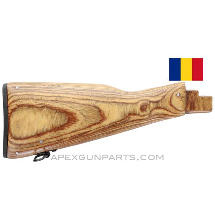 Romanian AK-47 Buttstock w/Hardware, Laminated Wood, Refinished, *Excellent*