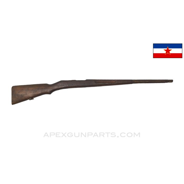 Yugoslavian M95 Mannlicher "Puska" Rifle Stock, 40.5", No Side Sling Swivel, Cracked/Repaired, Wood *Fair*