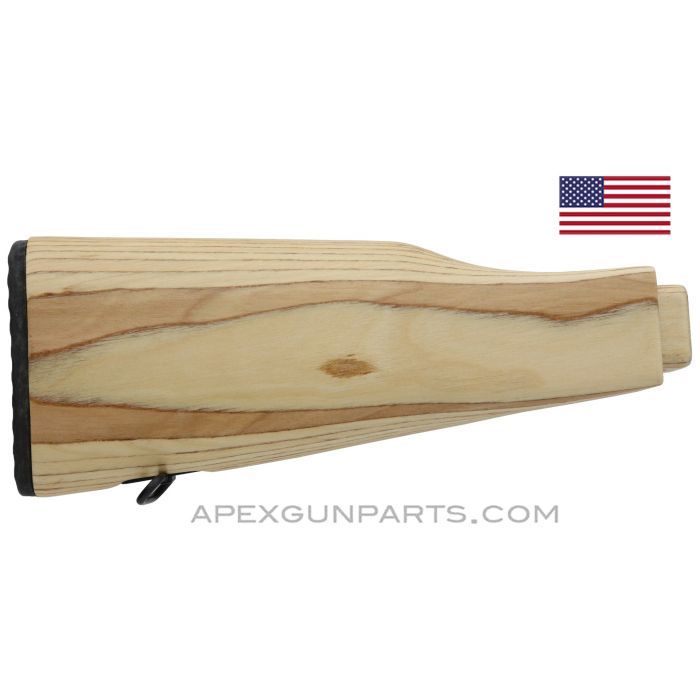 AK-47 Buttstock with Metal Hardware, Double Rear Tang, Plain Laminated *NOS* 