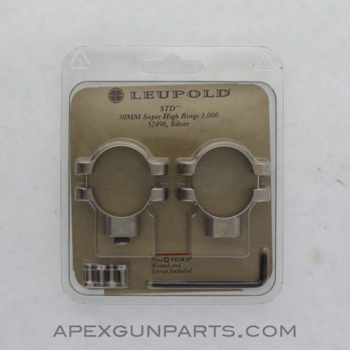 Leupold STD Scope Rings, 52496, Super High, Silver *NEW*