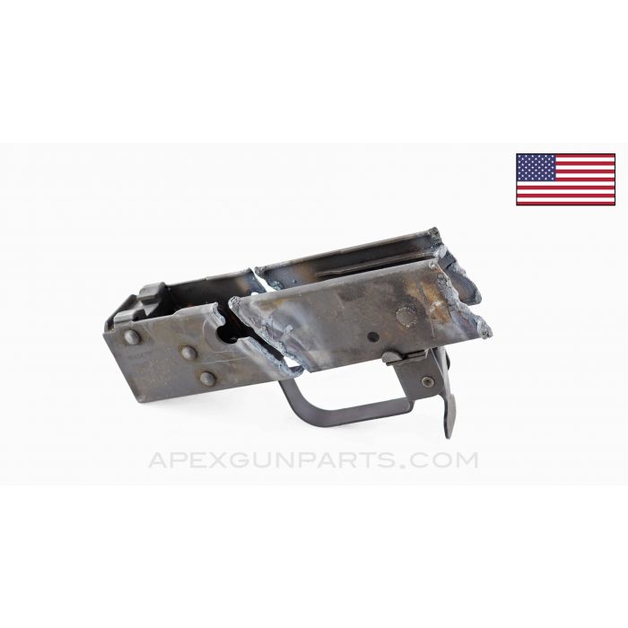 AK Trigger Guard Assembly, Rear Pistol Trunnion, w/ Demilled Receiver, US Made *As-Is*