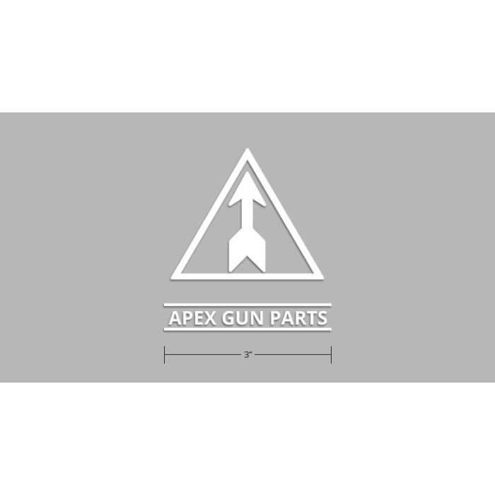 APEX Gun Parts Russian Factory Window Sticker, 3"x3", White Vinyl