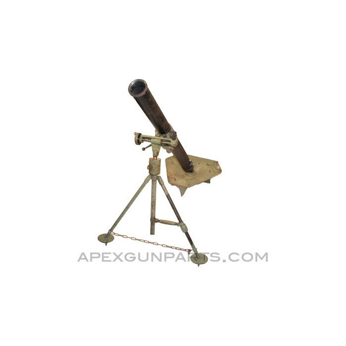 Yugoslavian 82MM Mortar Set, M69A, Triangular Baseplate, Non-matching *GOOD* 