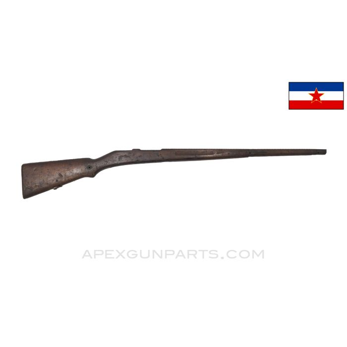 Yugoslavian M95 Mannlicher "Puska" Rifle Stock, 40.5", Missing Side Sling Swivel, Wood *Good*
