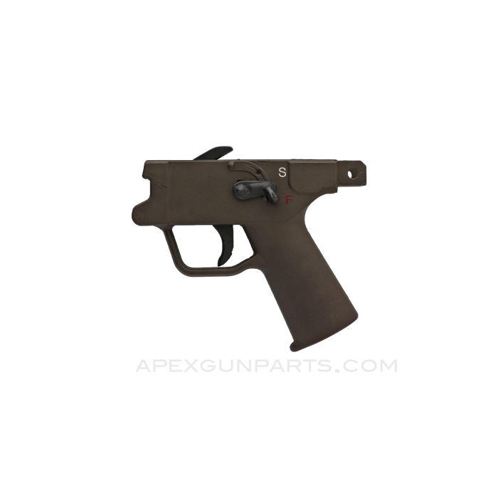 Cetme Model C/ C308 Semi-Auto Grip Housing Assembly, Complete, Olive Coated Polymer *Good* US Made Compliant Part
