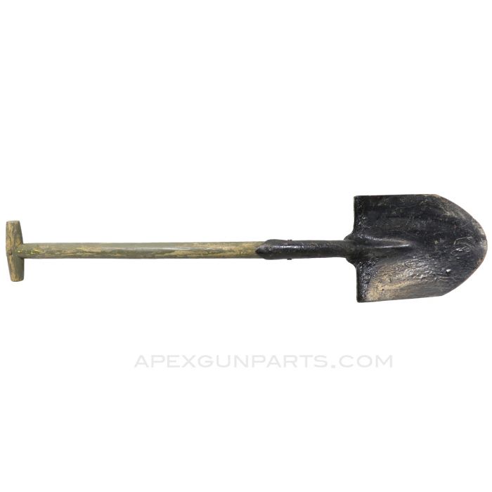 WWII T-Handle Entrenching Shovel, Wood, Heavy Use *Good* 