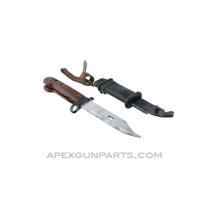 Polish Type 2 AKM/ AK-47 Bayonet, Orange, Non-Matching, *Good* 