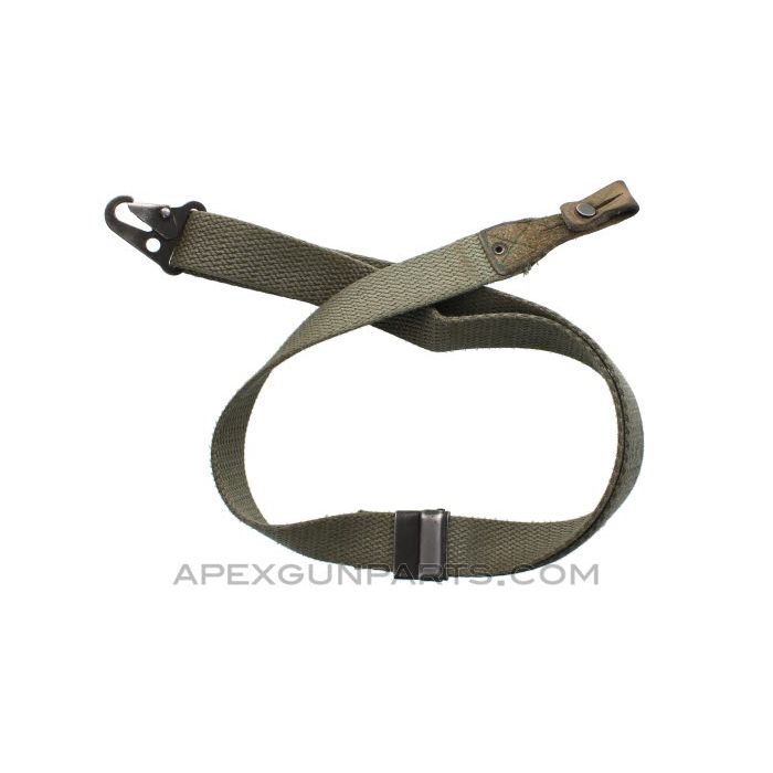 CETME Models C & L, Mauser FR7 & FR8 Sling, Canvas With Steel Hook and Button *Good* 