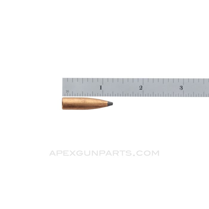 7mm Spitzer Soft Point Bullets, 180 Grain, Flat Base, .30" Diameter, Bag of 100