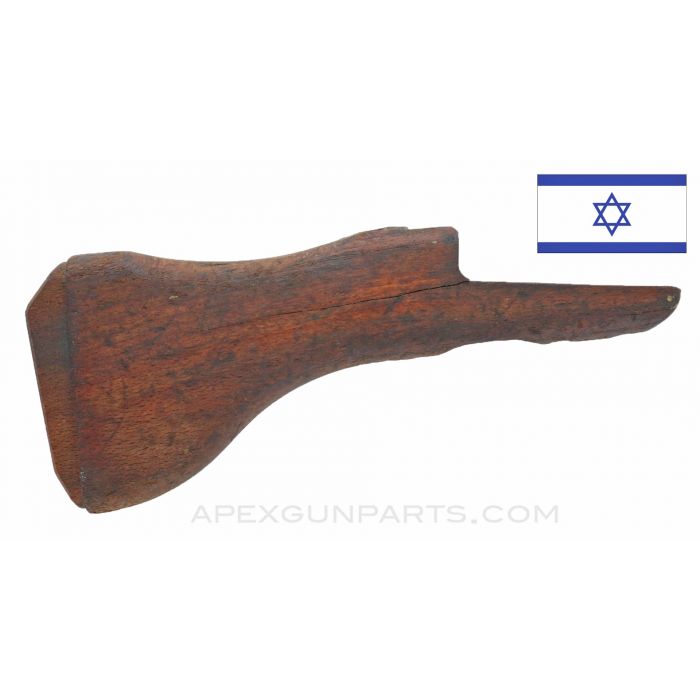 UZI Wood Buttstock, Stripped, Cracked, Sold *AS IS*