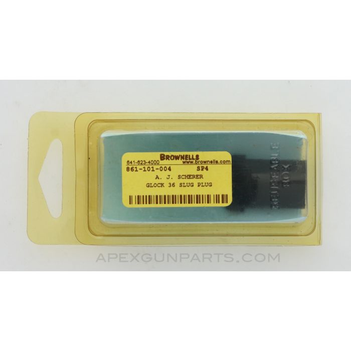 Glock 36 Slug Plug / Backstrap Channel Insert *NEW*