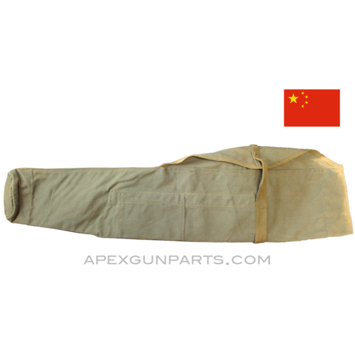Chinese SKS Rifle Case, 27", With Shoulder Strap, OD Green Canvas, *Good* 
