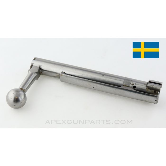 Swedish M1896 Mauser Bolt Body, W/ Extractor, In The White, 6.5x55 *Very Good*