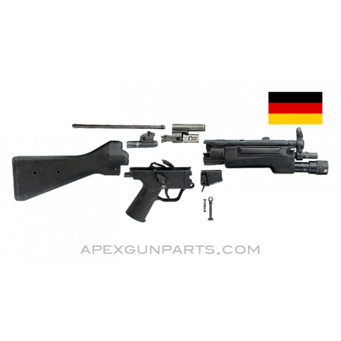 H&K MP5 Parts Kit, 8.5" BBL, 9mm, FBI Lower, TAC Light, *Very Good* 