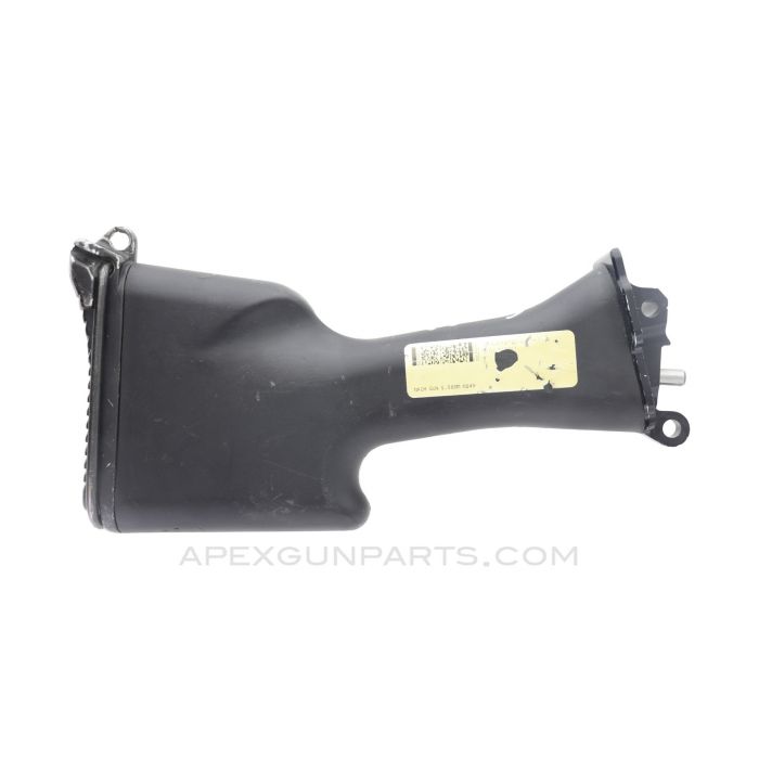 M249 Buttstock, Fixed Early Style , w/ Buffer Assembly, Black Polymer w/ Aluminum Butt Plate *Good*