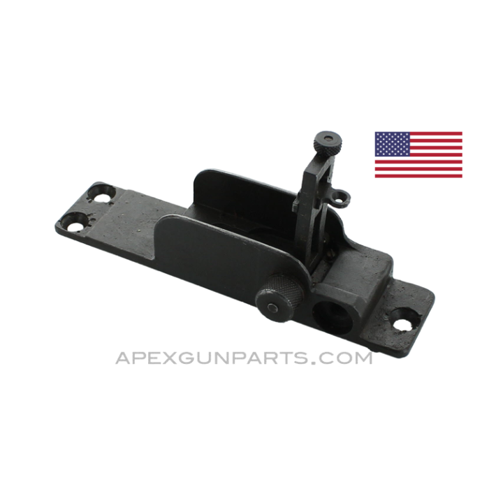 Browning M2 .50 Cal. Rear Sight Assembly, Early Model, Modified Base, *Good* 