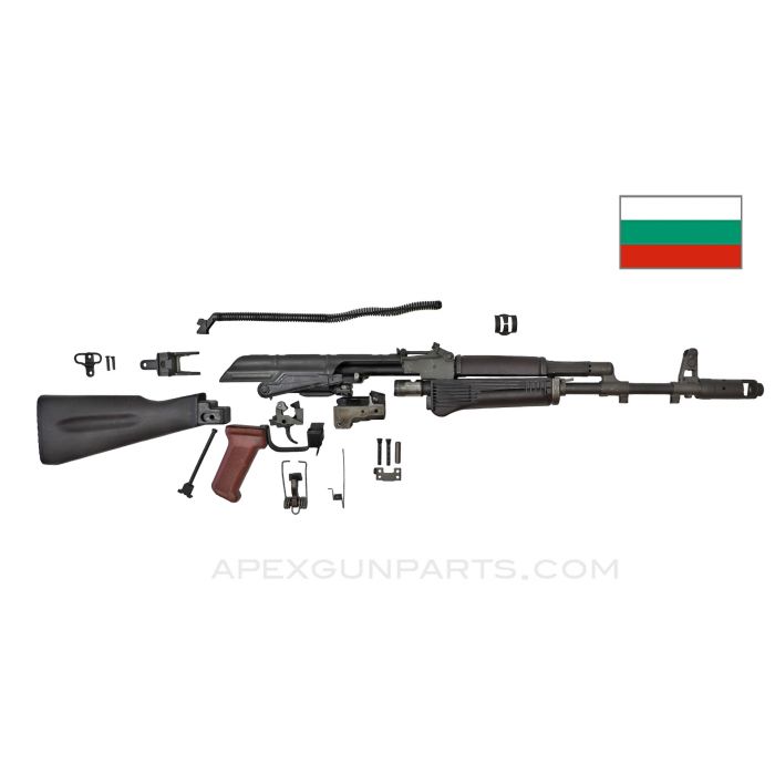 Bulgarian AK-74 Parts Kit, 16" US Barrel, Plum Polymer Furniture, 5.45x39 *Excellent* 