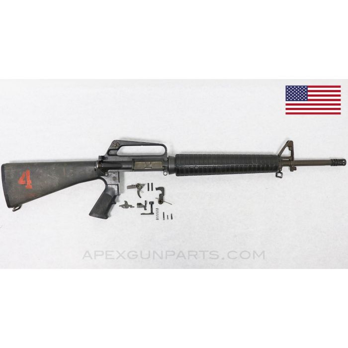 Colt AR-15 A2 Rifle Parts Kit, Large Hole Upper, 20" Chrome Lined Barrel, 5.56 NATO / .223 *Good* 