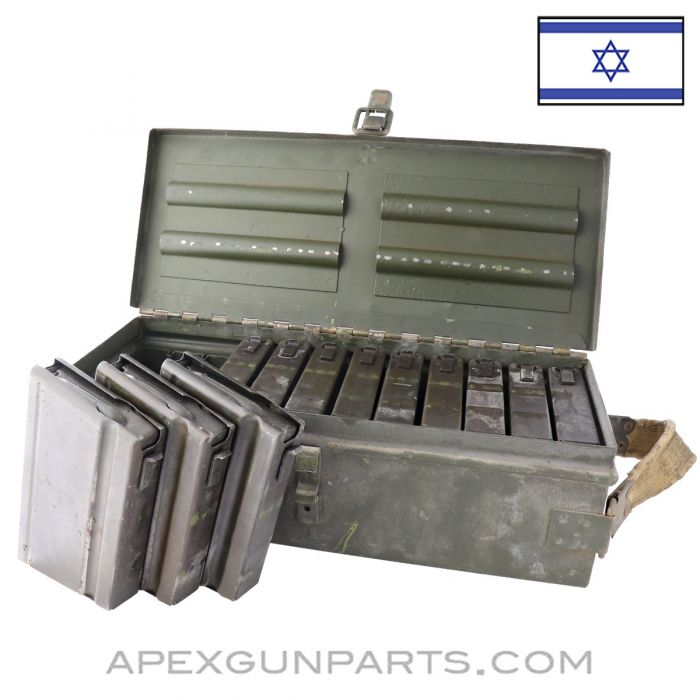 Israeli DROR Magazine Can with 12 20rd Magazines, 8MM Mauser *Very Good* 