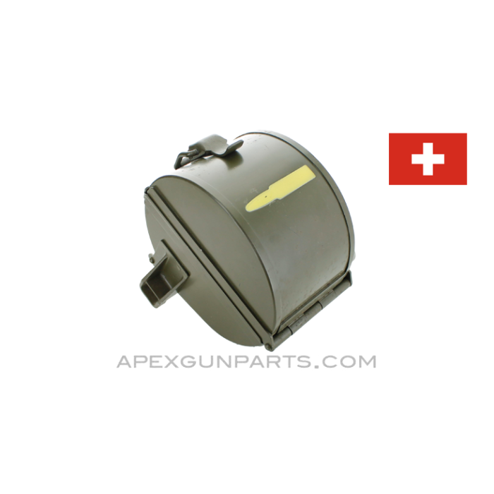 MG-51 Ammo Belt Drum, 7.5X55, Swiss, *Very Good* 