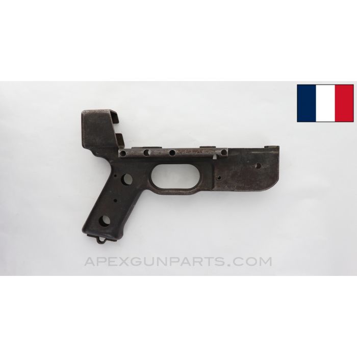 French MAT-49 Project Lower Receiver, Stripped, Missing Stock Guide *Fair*