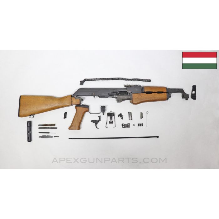 Hungarian AK-63F Fixed Stock Parts Kit, w/ Wood Grip, Matching, 7.62x39 *Excellent*