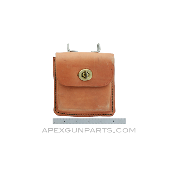 M1 Carbine Leather Belt Pouch, Brown, Colombian, *NOS* 
