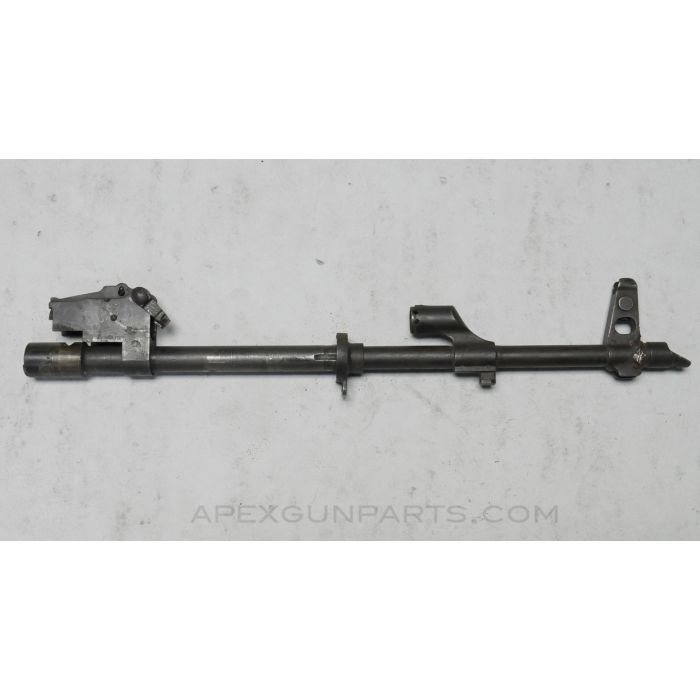 Romanian AK-47 / AKM Barrel Assembly, 16", Chrome Lined, Cold Hammer Forged, Slant Brake, Weld Slag & bends on FSB *Fair* 