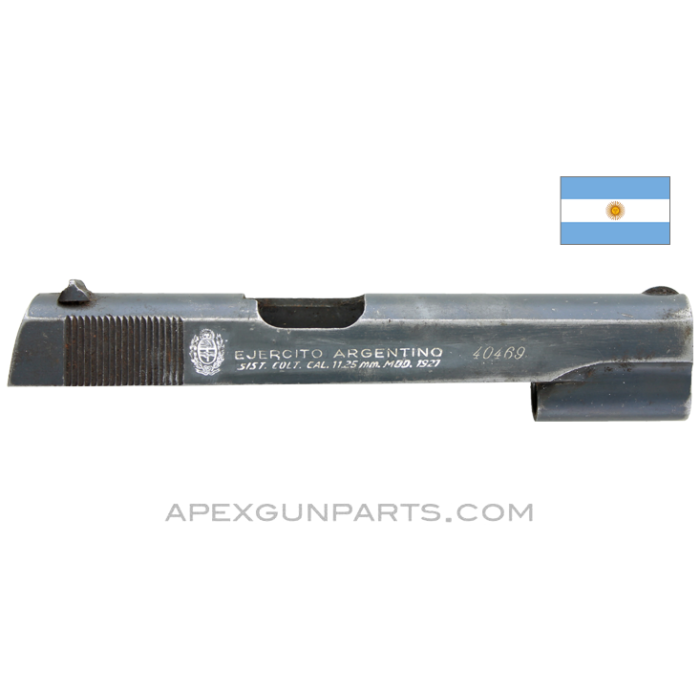 Argentine Ballester-Molina 1927 Slide, Stripped, Ejercito (Army), .45 ACP *Good*