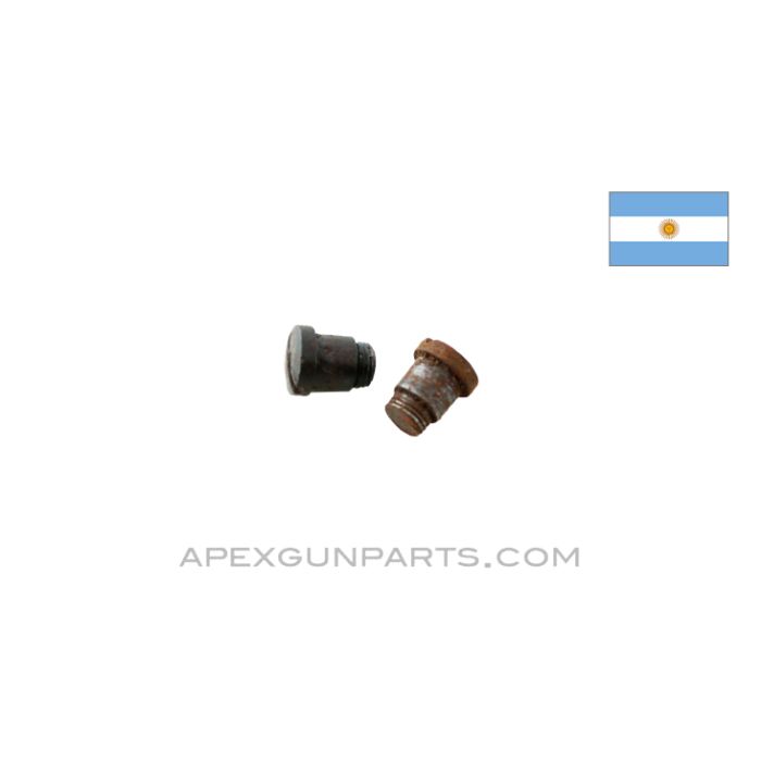 Argentine Ballester-Molina 1911 Pistol Grip Screws, Set of 2, Blued *Good*