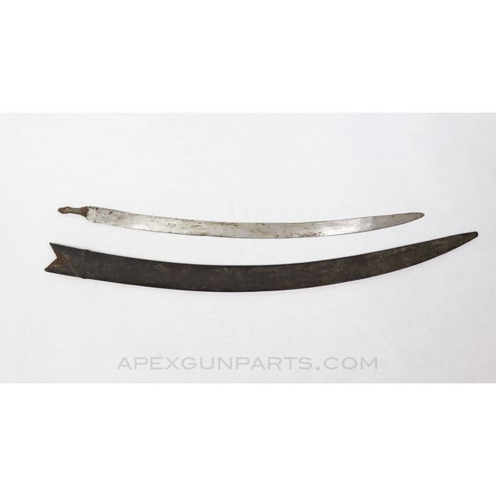 Sword Blade w/ Scabbard, No Handle / Pommel Heavy Use *Poor*