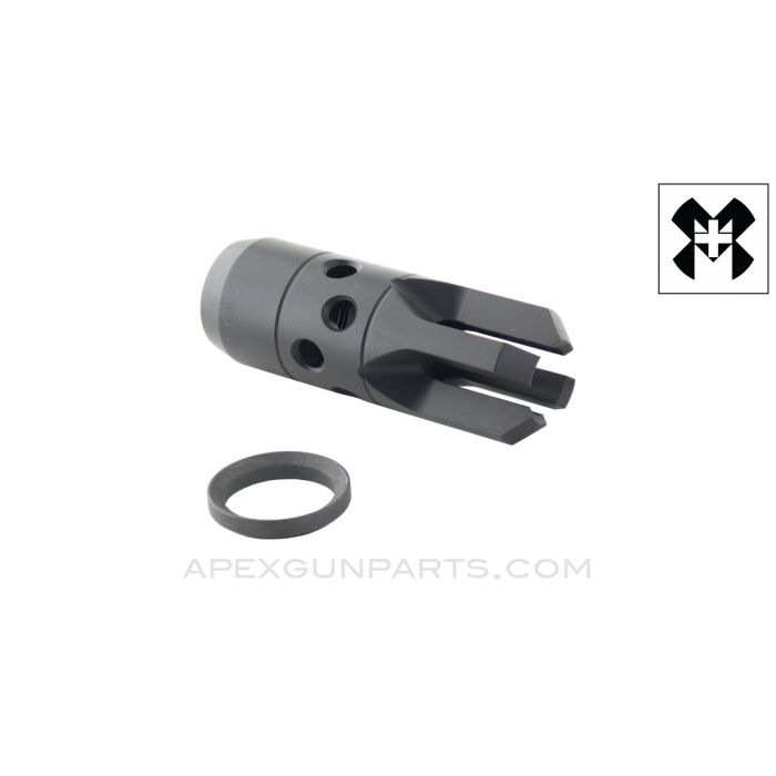 "Chaos" AR-10 / FN SCAR / 7.62 NATO Muzzle Brake / Flash Hider, w/ Crush Washer, 5/8x24 RH Thread, US Made by M+M, *NEW* 