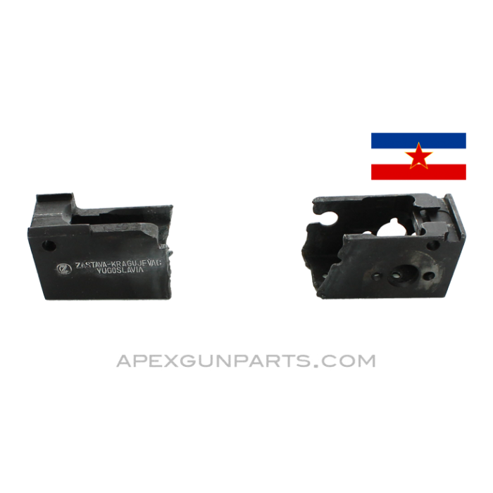 Yugoslavian M70AB Under Folder Front and Rear Receiver Sections, Torch Cut, Sold *As Is* 