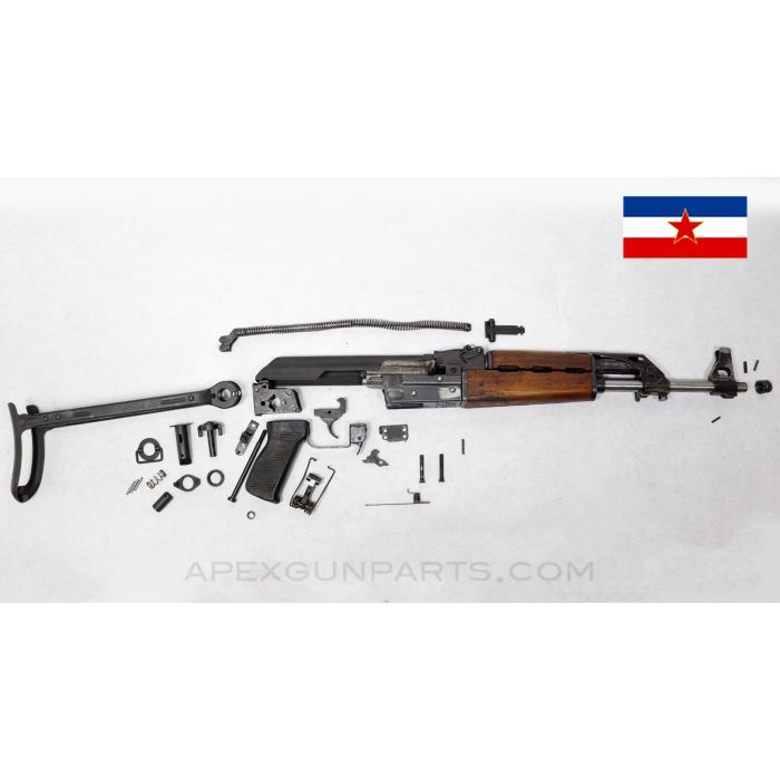 Yugoslavian M70AB2 Underfolder Parts Set, w/ Populated New US Barrel, Bulged Trunnion, 7.62x39 *Good*
